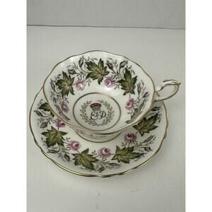 Paragon Commemorative E & P Oct 1951 Tea Cup and Saucer Set Queen Elizabeth